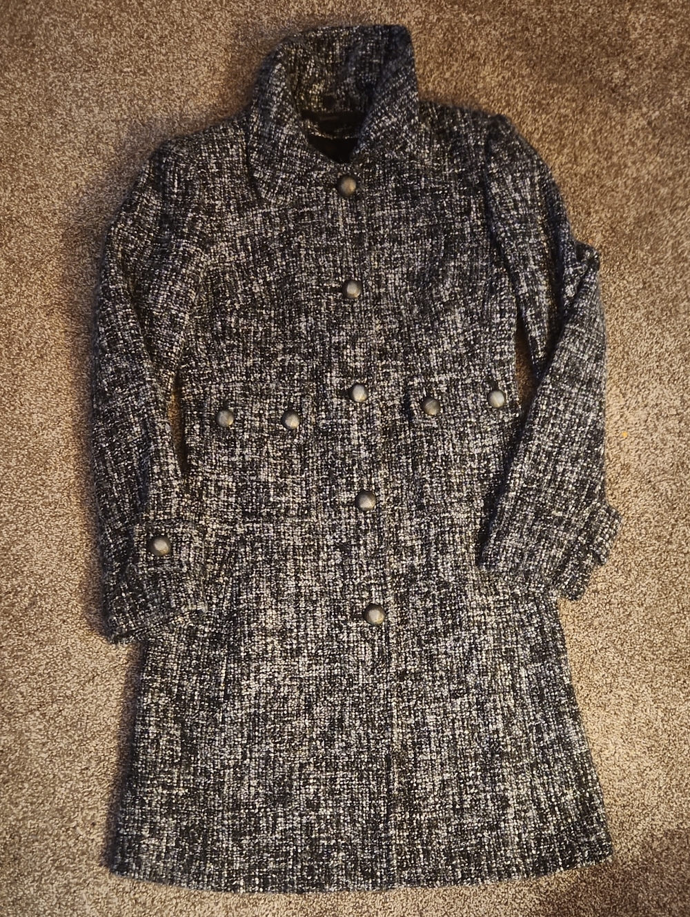 Express Button-Up Collared Trench Coat - Size Small